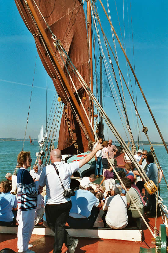 the Thistle under sail
